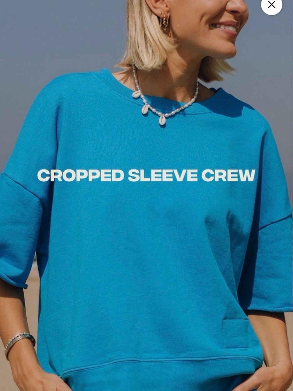 Daily Drills Cropped Sleeve Crew & Shorts Tide